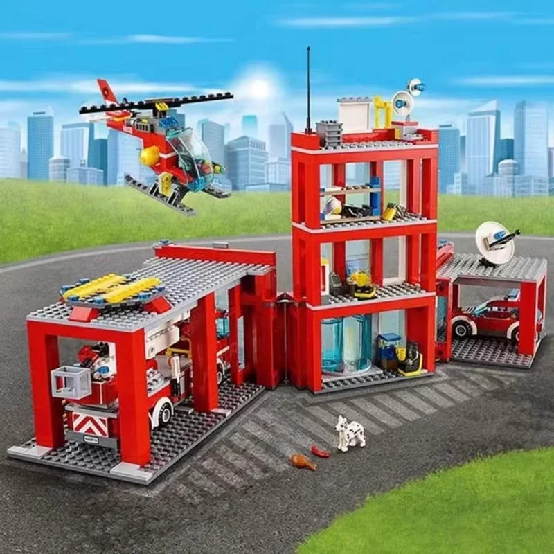 시티 소방서 헬리콥터 트럭 차고 소방관 주택 블록 세트 - Lego Set City 리뷰 및 가격
